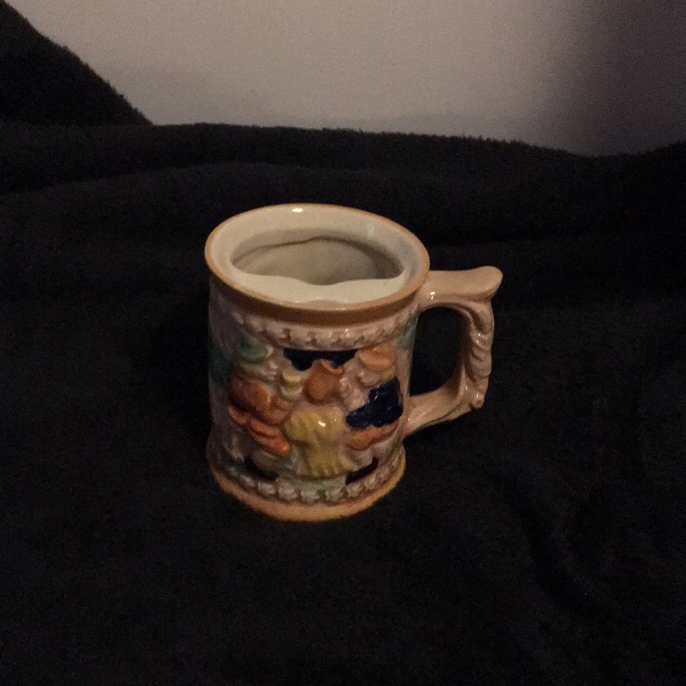 Small Decorative ceramic Mustache Cup